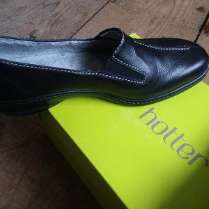 Hotter Black Leather Flossie Women's 8 shoes